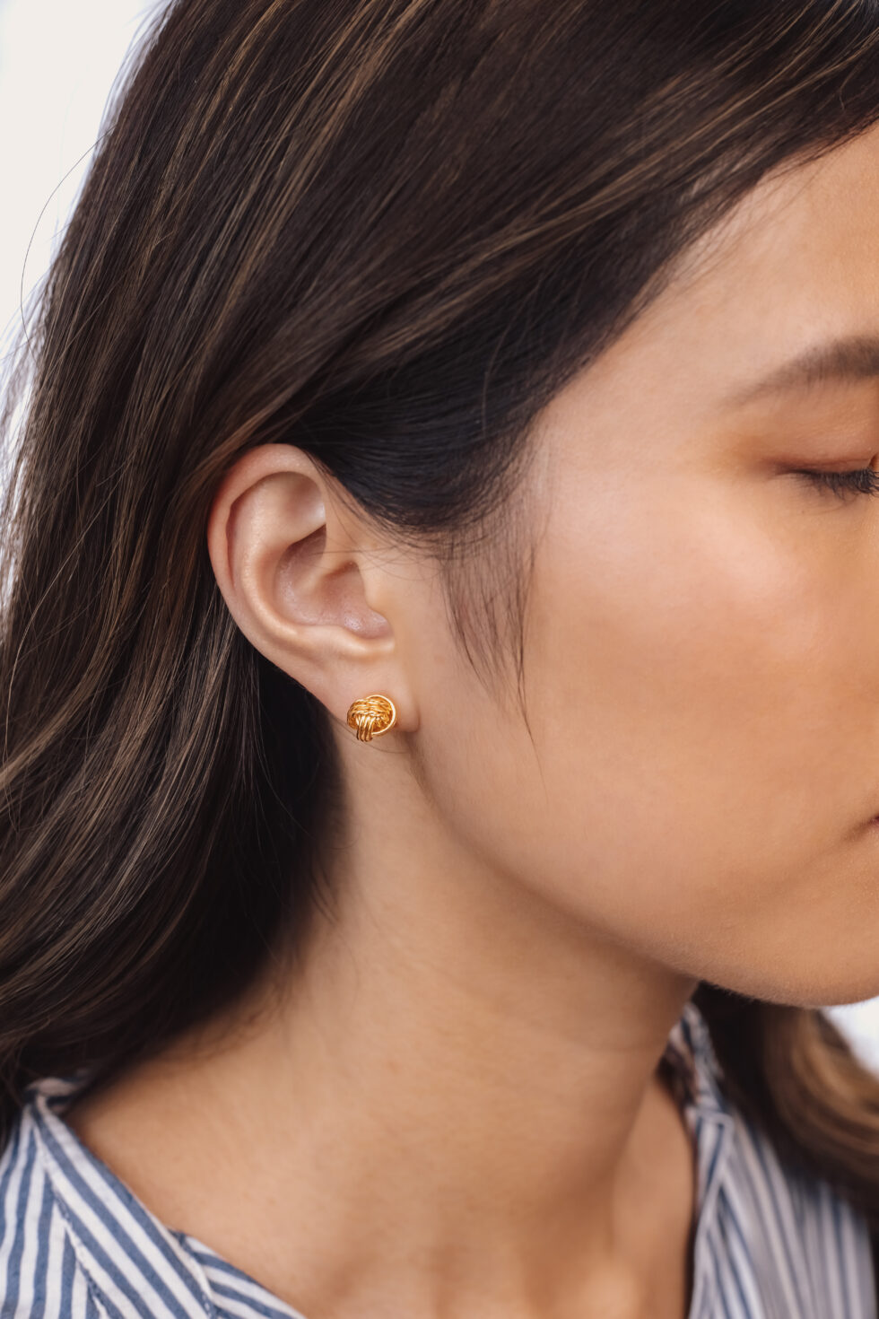 Through Thick & Thin Round Stud Earrings