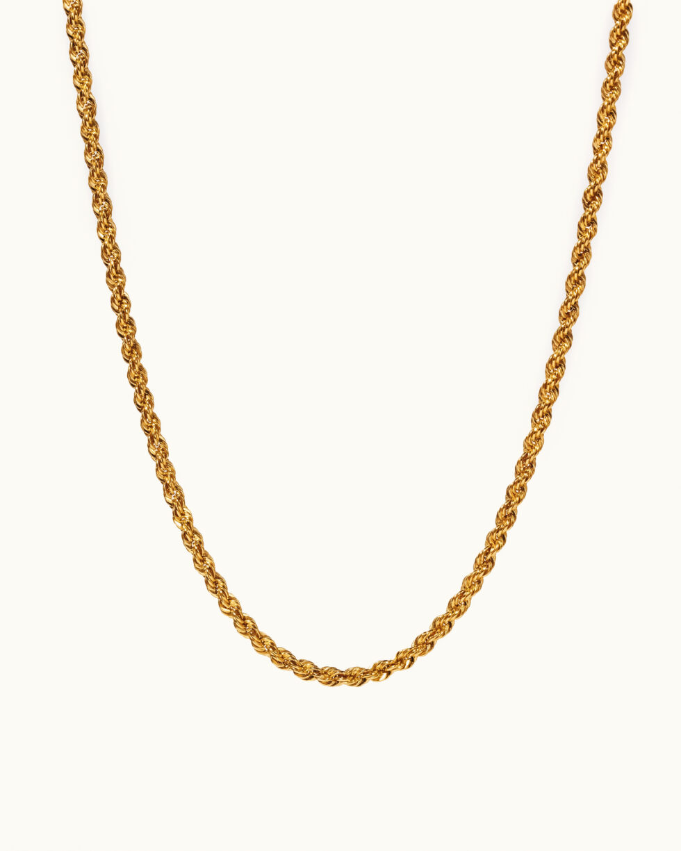 Rope Chain Necklace, Twisted Chain Necklace, Sleek Chain Necklace, 22k, Solid Gold Necklace, 916 Gold Necklace, 22k Gold Necklace,22k Gold Jewellery, 22k Solid Gold, 916 Solid Gold, 22k Gold Chain, 916 Gold Chain, Solid Gold Jewellery, Minimalist Gold Jewellery