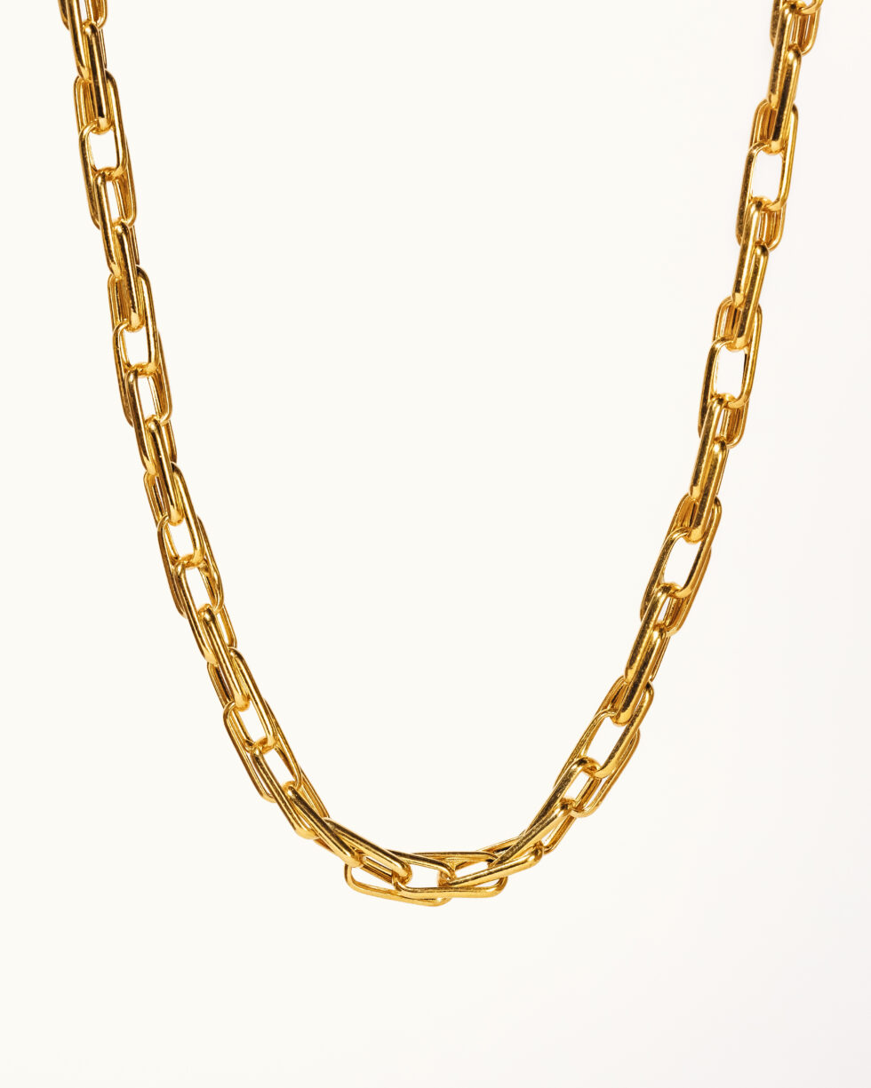 Interlink Chain Necklace, Bold Chain Necklace, 22k, Solid Gold Necklace, 916 Gold Necklace, 22k Gold Necklace,22k Gold Jewellery, 22k Solid Gold, 916 Solid Gold, 22k Gold Chain, 916 Gold Chain, Solid Gold Jewellery, Minimalist Gold Jewellery